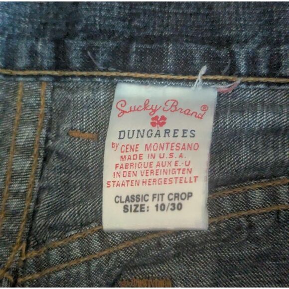 VINTAGE Lucky Brand Dungarees Crop Jeans 10/30 Y2K Bootcut Made in USA Montesano - Picture 2 of 5